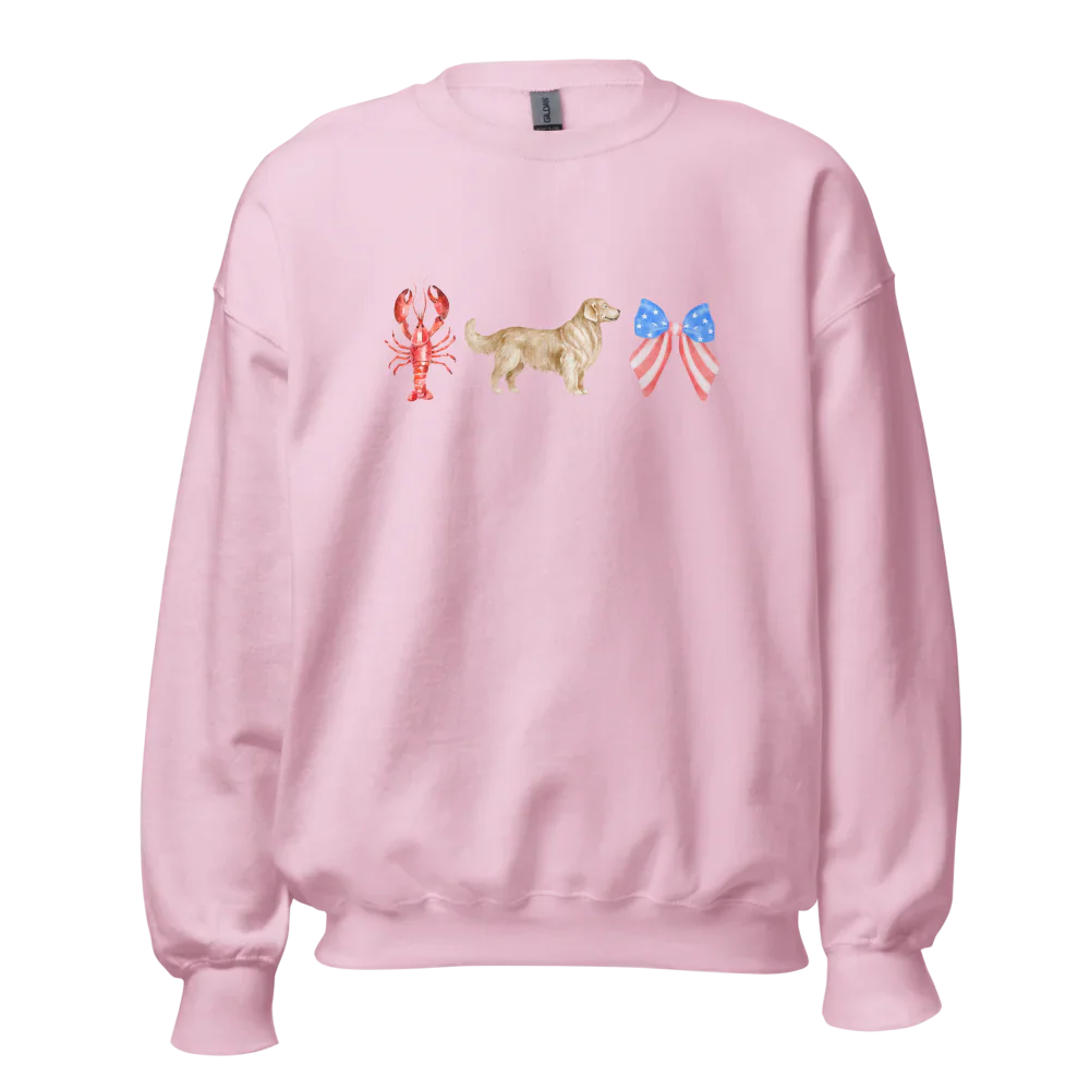 American Summer Golden Retriever Sweatshirt