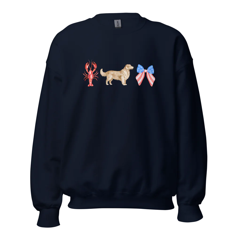 American Summer Golden Retriever Sweatshirt
