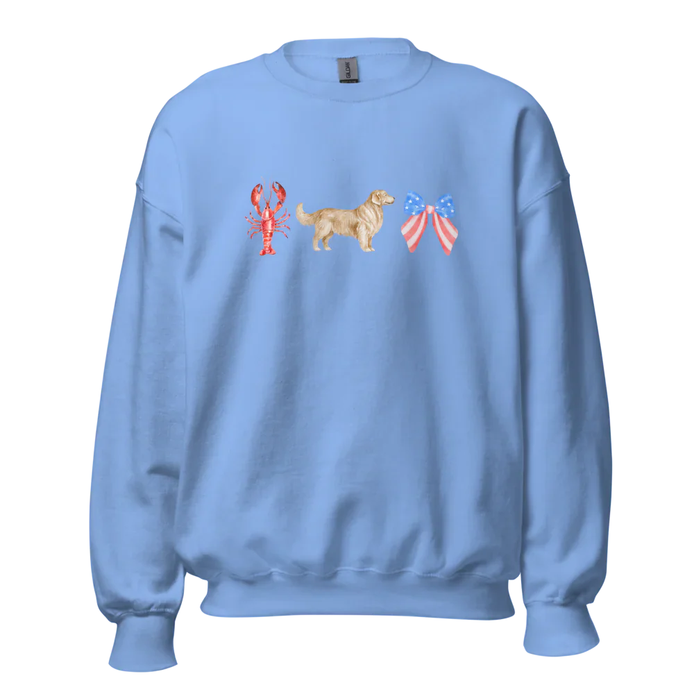 American Summer Golden Retriever Sweatshirt