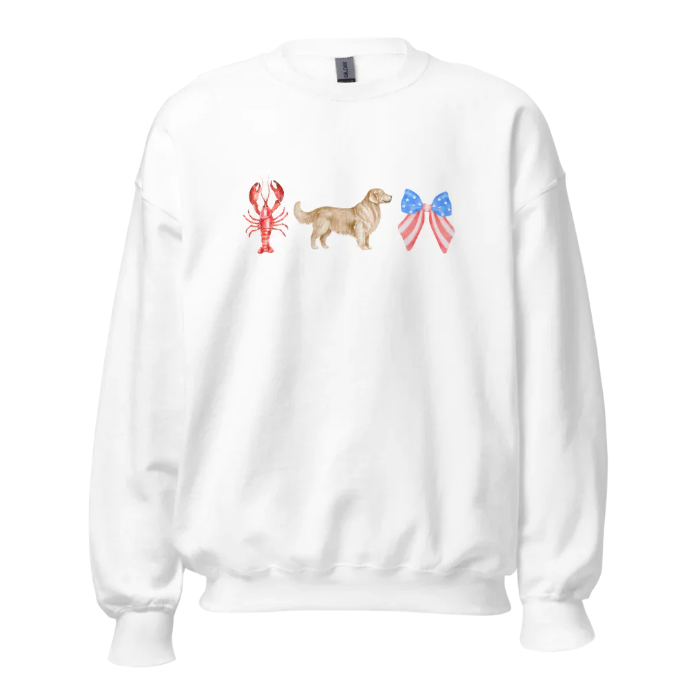 American Summer Golden Retriever Sweatshirt