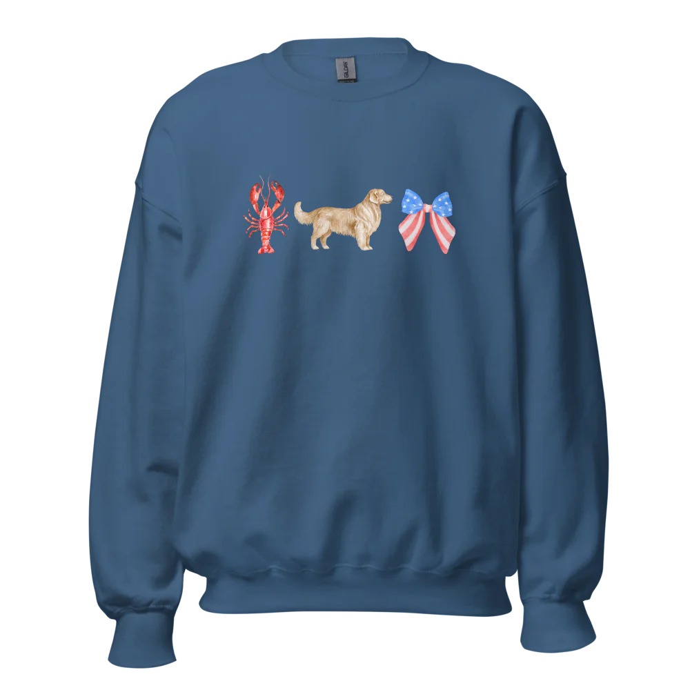 American Summer Golden Retriever Sweatshirt