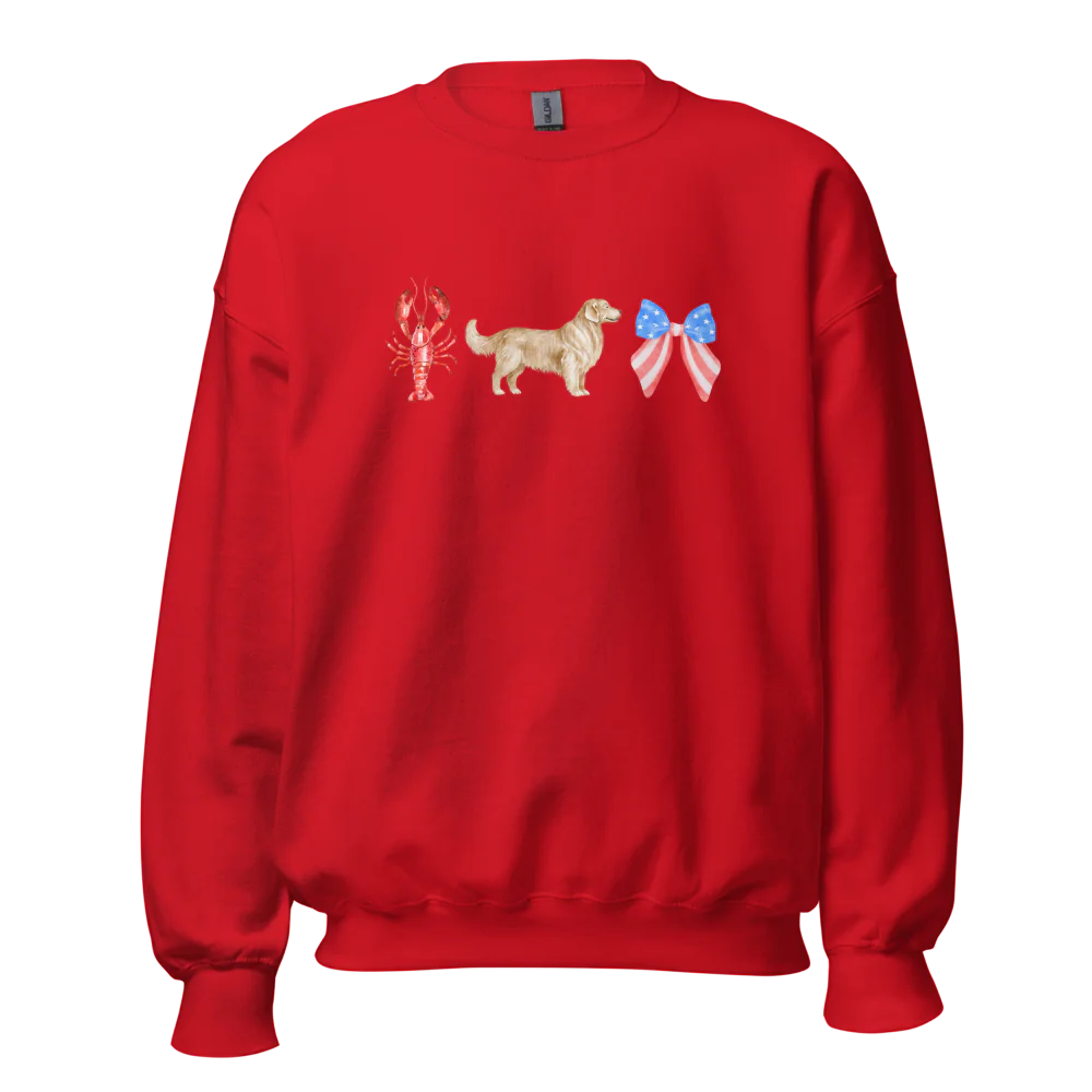 American Summer Golden Retriever Sweatshirt