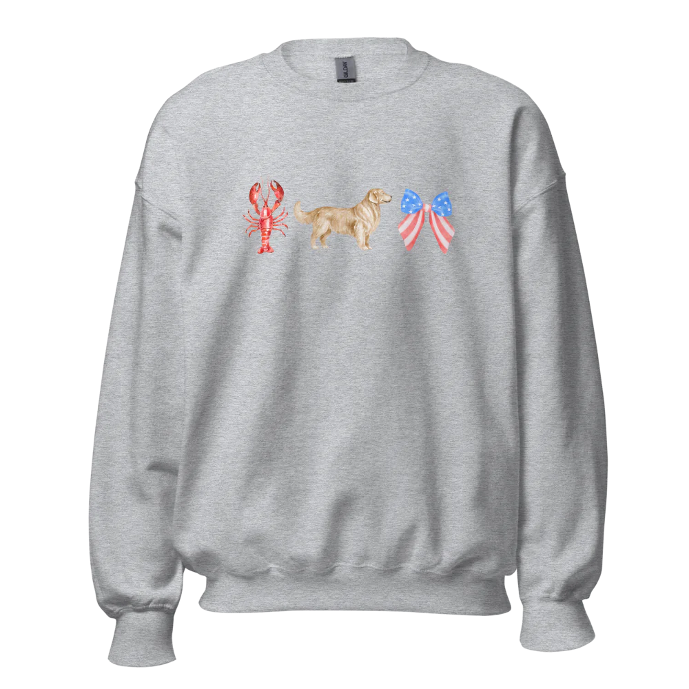 American Summer Golden Retriever Sweatshirt