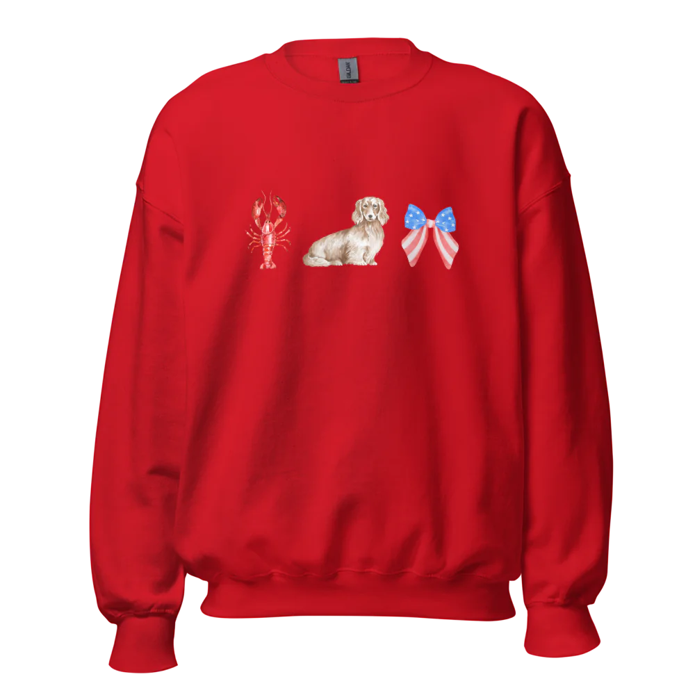 American Summer Dachshund Sweatshirt